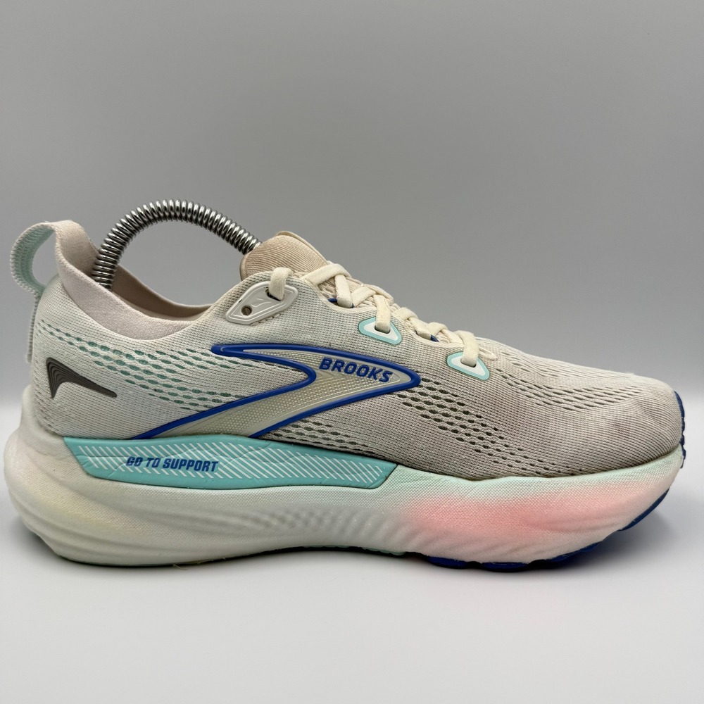 Brooks Glycerin GTS 22 White Blue Running Athletic Shoes Sneaker Womens Size 7.5 - Picture 5 of 10